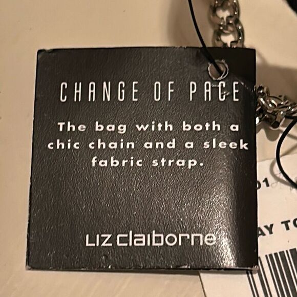 Liz Claiborne Day To Evening Multi Strap Convertible Bag Black Silver Hardwear - Picture 10 of 14